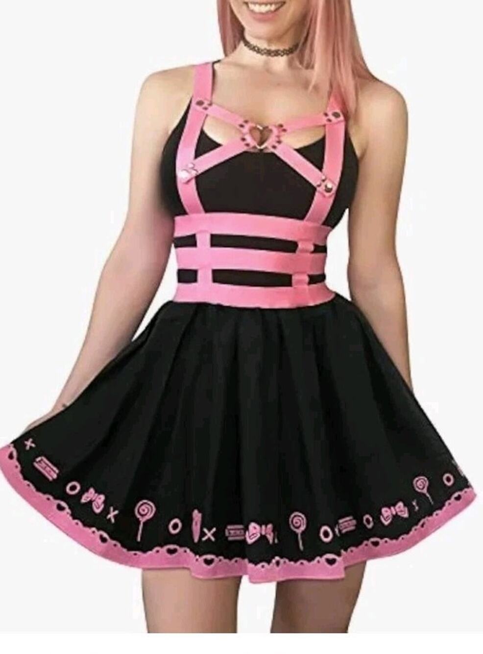 Overall Skirt Romper, Bondage Bunny And Bear. Little For Big. Size M New!